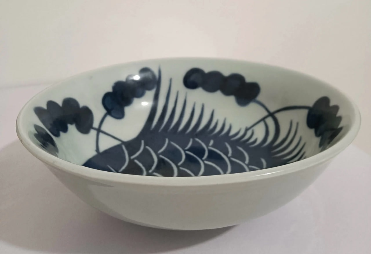 青花鱼纹瓷盘‌
