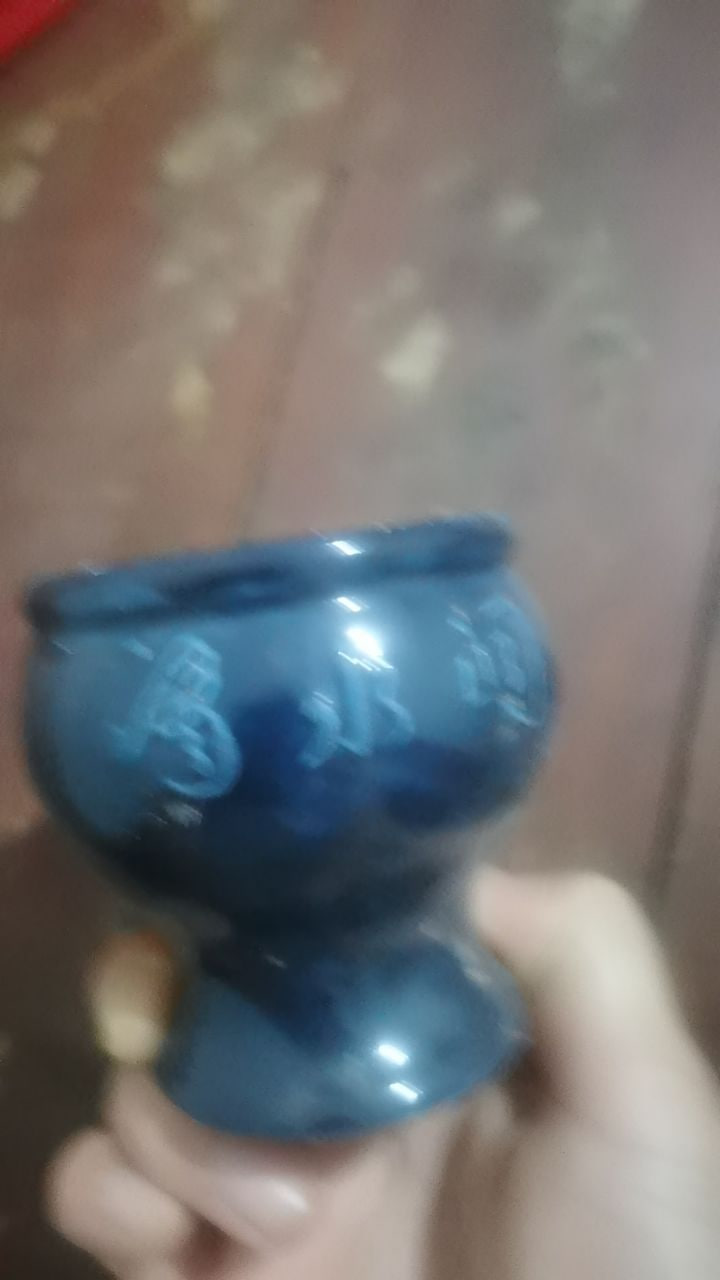 蓝釉小杯