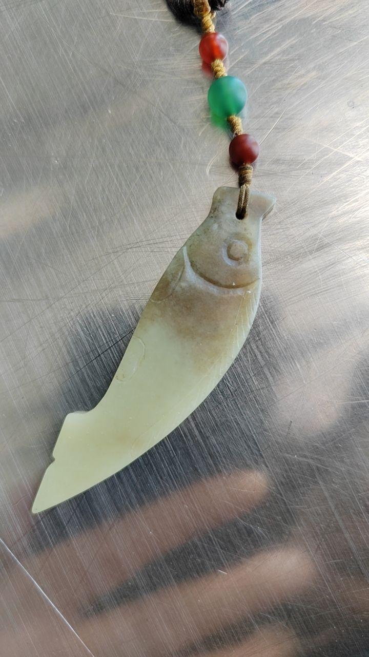 汉代鱼行玉饰挂件